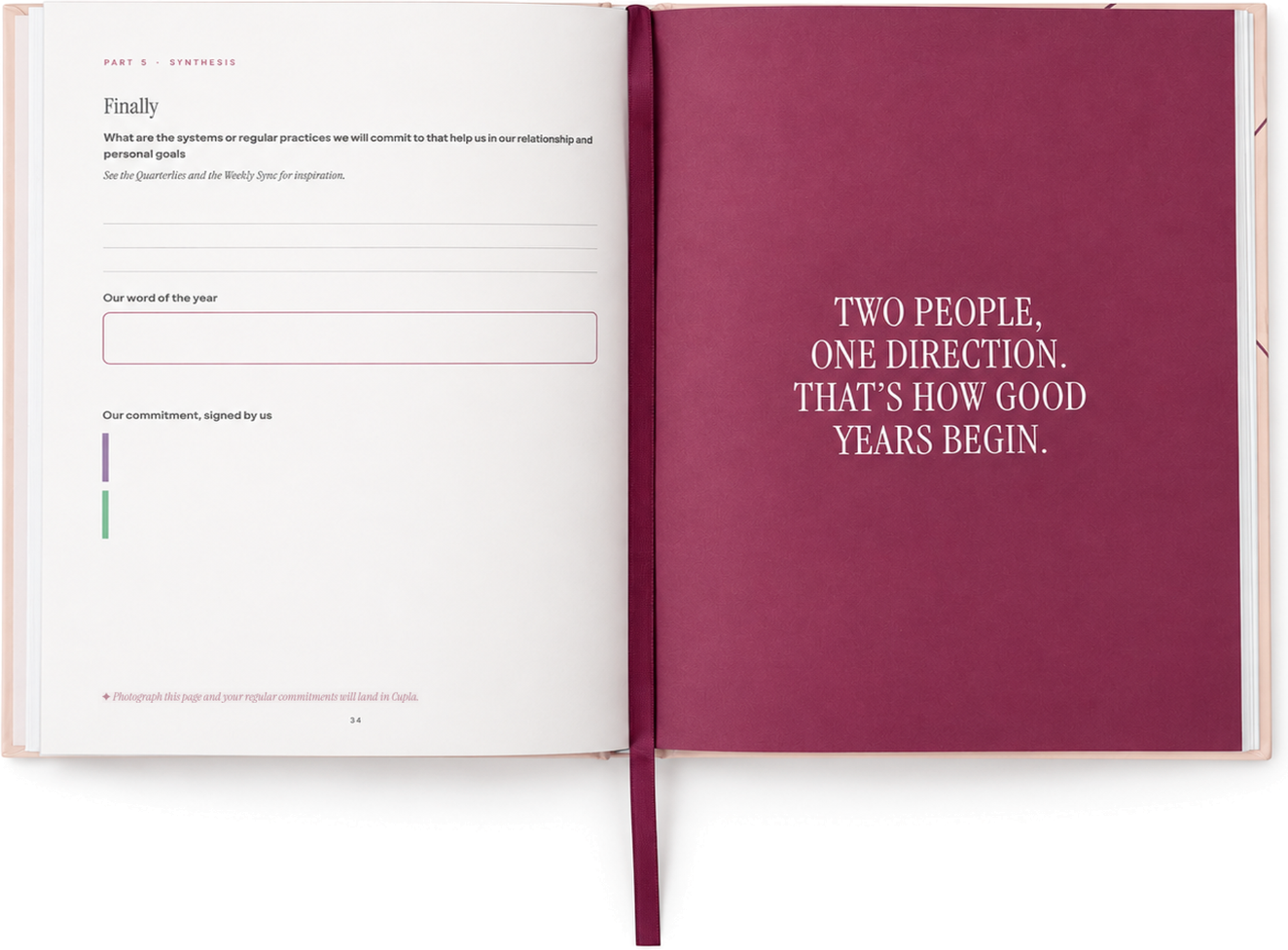 The Finally spread, with the photograph-this-page footer